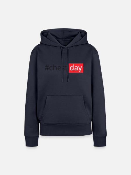#chestday - Frauen Premium Bio Hoodie - Navy