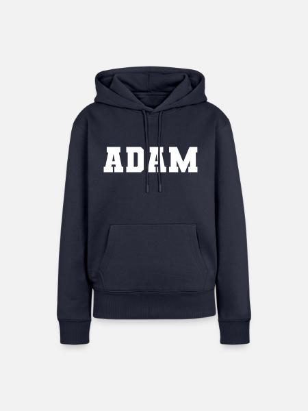 Name - Adam - Frauen Premium Bio Hoodie - Navy