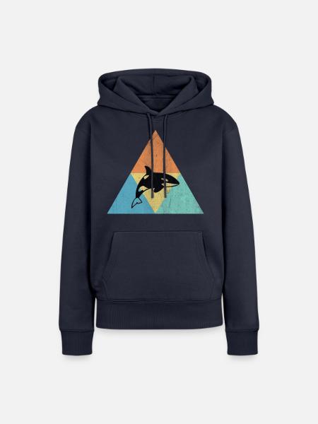 Wal - Frauen Premium Bio Hoodie - Navy