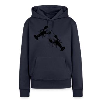 two lobsters - Frauen Premium Bio Hoodie - Navy - Vorne - Julia (174cm)