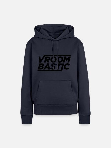 Logo 2Lines Basic Schwarz - Frauen Premium Bio Hoodie - Navy
