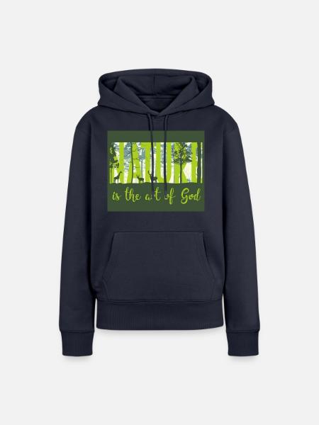 Natur - nature - Frauen Premium Bio Hoodie - Navy