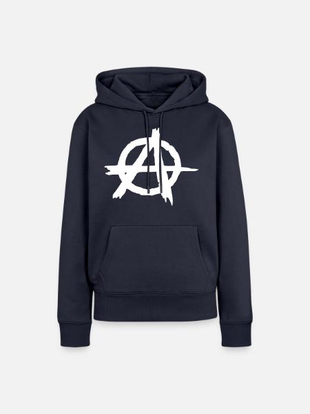 Weiße Anarchie - Frauen Premium Bio Hoodie - Navy