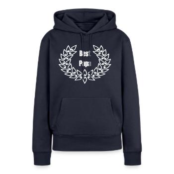 Meilleur papa - Meilleur papa - Sweat à capuche Premium bio Femme - bleu marine - Devant - Julia (174cm)