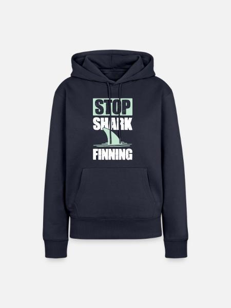 tierschutz haie - Frauen Premium Bio Hoodie - Navy