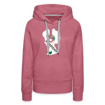 Mon cœur bat pour Rocksteady - Sweat à capuche Premium bio Femme - mauve - Devant - Isabella (175cm)