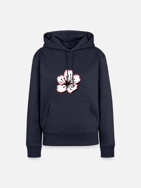 Sakura Kirschblüte - Frauen Premium Bio Hoodie - Navy