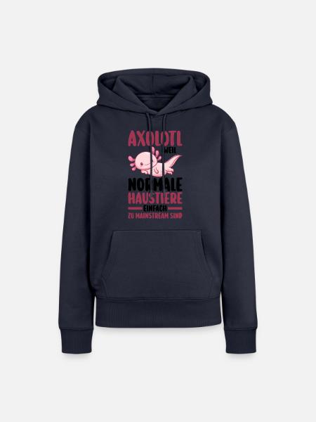 Axolotl - Frauen Premium Bio Hoodie - Navy