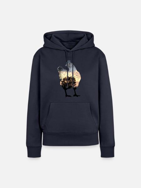 Hühnchen - Frauen Premium Bio Hoodie - Navy