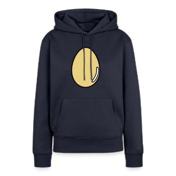 Ei - Frauen Premium Bio Hoodie - Navy - Vorne - Julia (174cm)