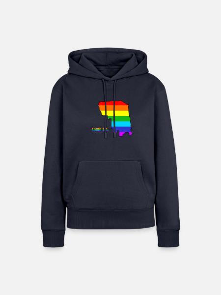 Süd-L.A. Regenbogen - Frauen Premium Bio Hoodie - Navy