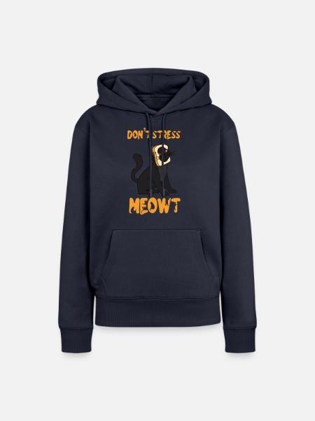 Stress nicht Meowt - Frauen Premium Bio Hoodie - Navy