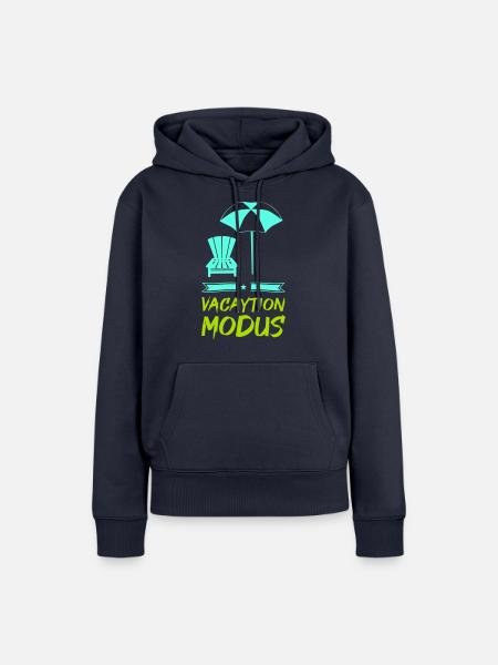 vacation modus - Frauen Premium Bio Hoodie - Navy
