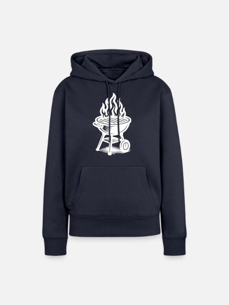 Grill Feuer Grillen - Frauen Premium Bio Hoodie - Navy