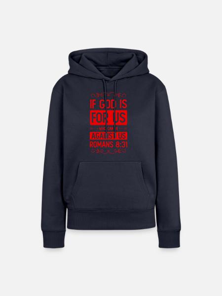 gott ist für uns - Frauen Premium Bio Hoodie - Navy