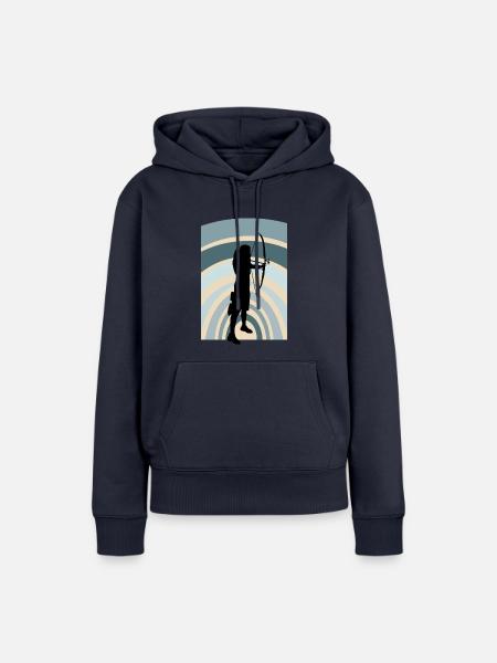 Schießsport Bogenschießen - Frauen Premium Bio Hoodie - Navy