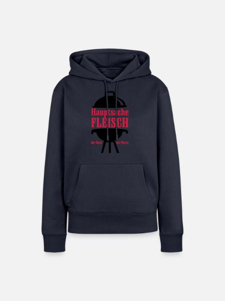 Grill, grillen, BBQ, Rost - Frauen Premium Bio Hoodie - Navy
