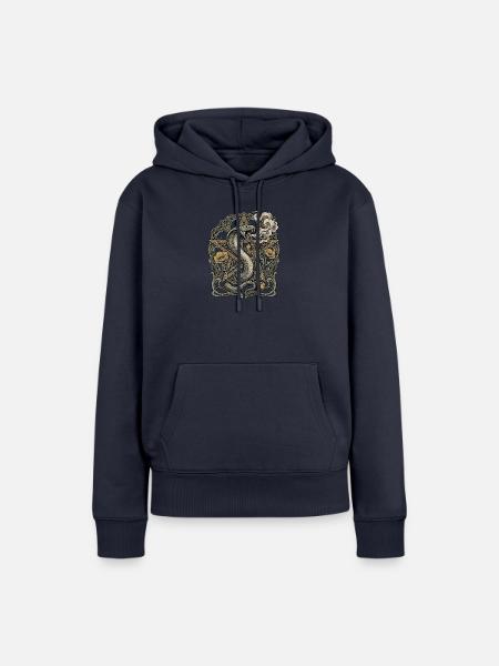 Black Metal Schlange - Frauen Premium Bio Hoodie - Navy