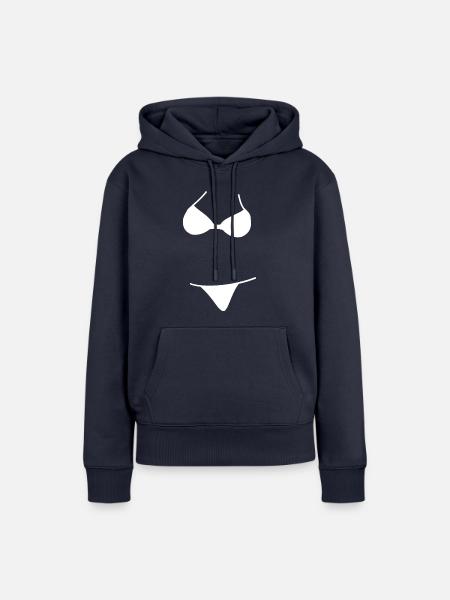 Bikini Logo - Frauen Premium Bio Hoodie - Navy