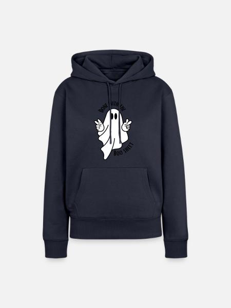 Boo Sheet - Frauen Premium Bio Hoodie - Navy