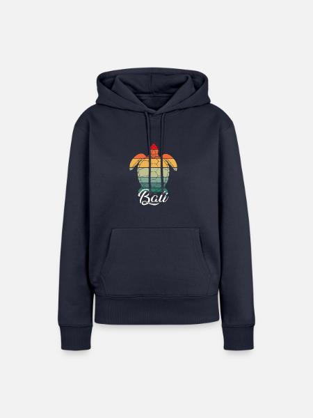 Bali - Indonesien - Schildkröte - Frauen Premium Bio Hoodie - Navy