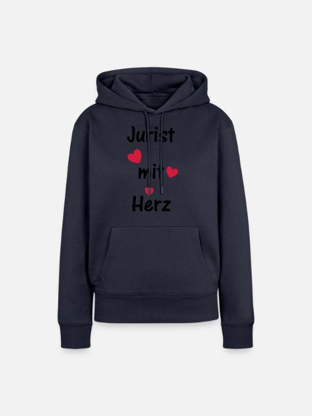 Jurist mit Herz - Frauen Premium Bio Hoodie - Navy
