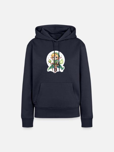 Elf Fantasy Illustration - Frauen Premium Bio Hoodie - Navy