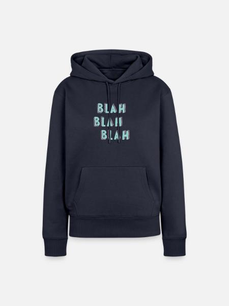 BLAH Print - Frauen Premium Bio Hoodie - Navy