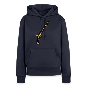 vieux pistolet revolver flingue arme - Sweat à capuche Premium bio Femme - bleu marine - Devant - Julia (174cm)