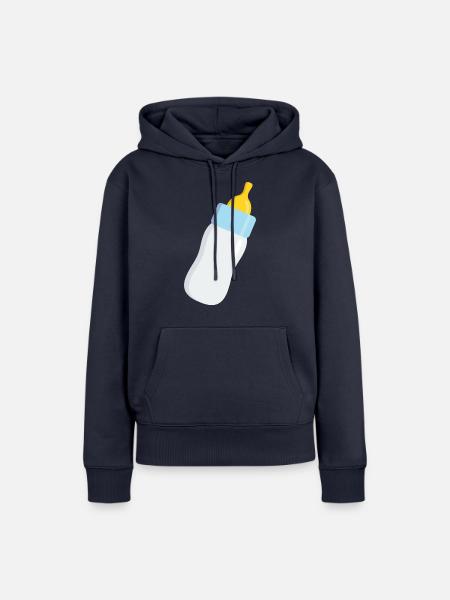 Baby Flasche - Frauen Premium Bio Hoodie - Navy