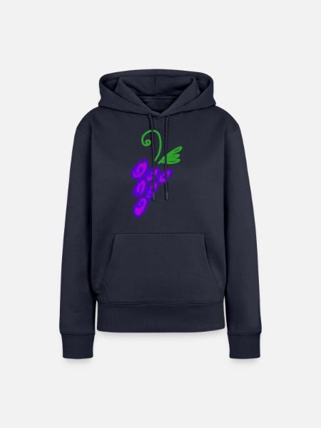 Weintraube - Frauen Premium Bio Hoodie - Navy