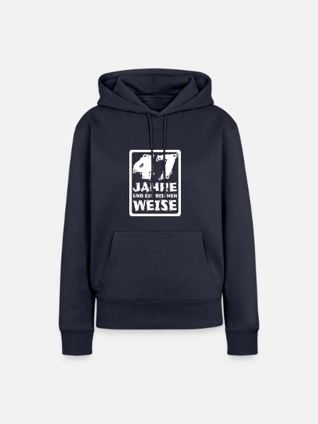 47 - Frauen Premium Bio Hoodie - Navy