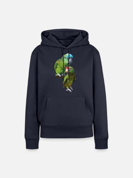 Papageien aus dem Amazonas - Frauen Premium Bio Hoodie - Navy