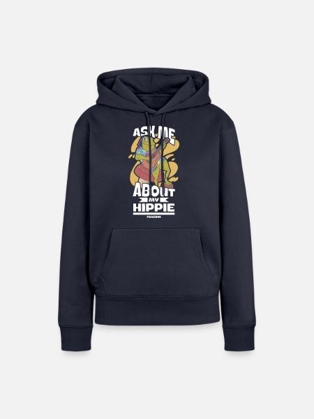 Hippe Frosch Geschenk Geschenkidee - Frauen Premium Bio Hoodie - Navy
