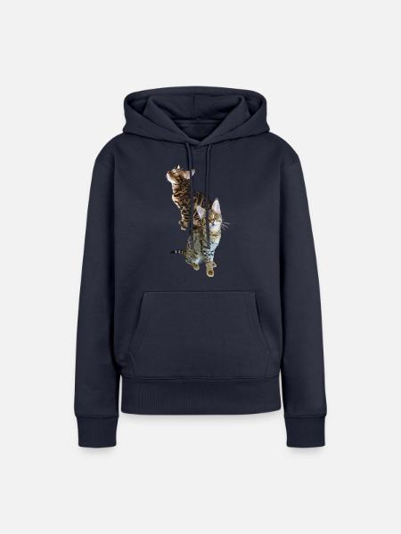Tabby - Frauen Premium Bio Hoodie - Navy