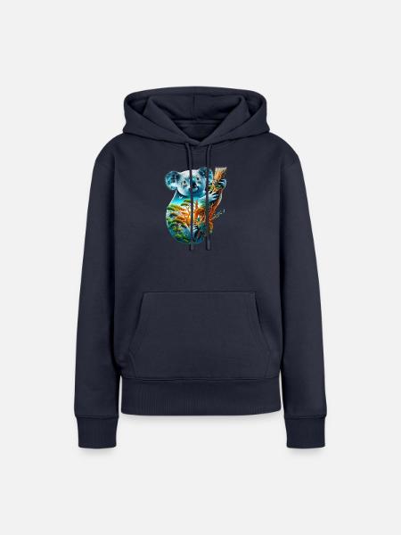 Koala - Frauen Premium Bio Hoodie - Navy