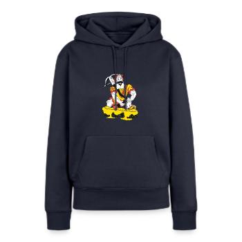 Chäsbrätel WILTSCH 2 22 Actualités de la boutique - Sweat à capuche Premium bio Femme - bleu marine - Devant - Julia (174cm)