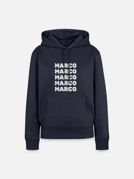 Geschenk für Marco - Frauen Premium Bio Hoodie - Navy
