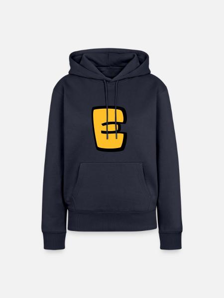 Alphabet E - Frauen Premium Bio Hoodie - Navy