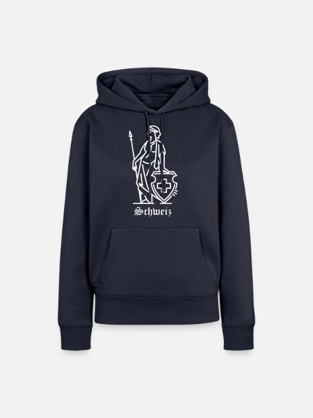 Swiss - Frauen Premium Bio Hoodie - Navy