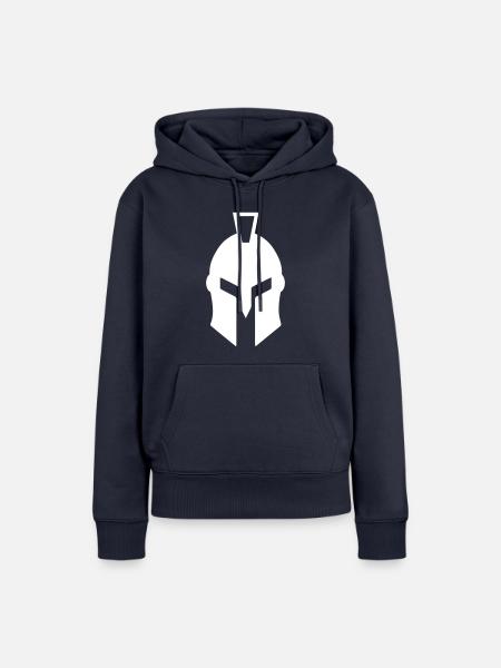Spartaner Helm - Frauen Premium Bio Hoodie - Navy