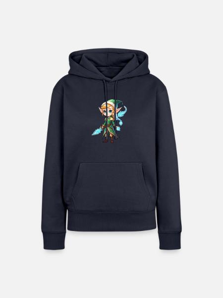 Elf Fantasy Illustration - Frauen Premium Bio Hoodie - Navy
