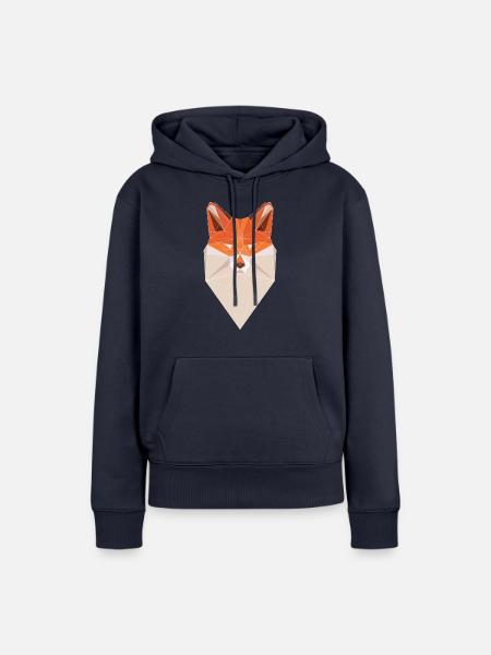 Fuchs Dreiecke - Frauen Premium Bio Hoodie - Navy