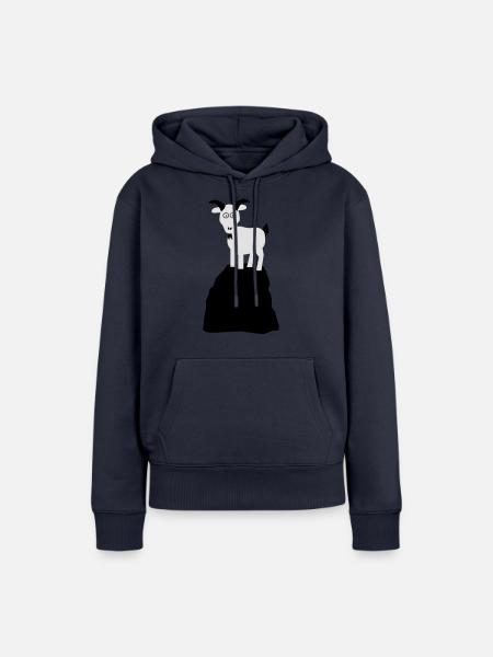 ziege 3 - Frauen Premium Bio Hoodie - Navy