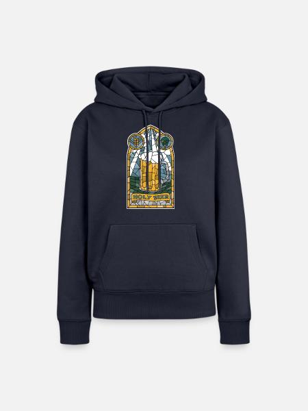 Heiliges Bier - Frauen Premium Bio Hoodie - Navy