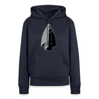 flint arrowhead indian T-shirts - Frauen Premium Bio Hoodie - Navy - Vorne - Julia (174cm)