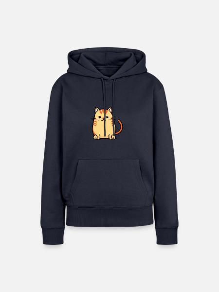 Einfach niedliches Kätzchen - Frauen Premium Bio Hoodie - Navy