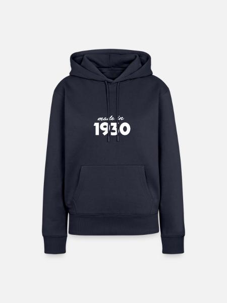 Baujahr 1930 - Frauen Premium Bio Hoodie - Navy