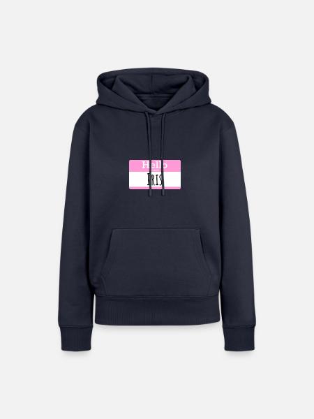 HALLO MEIN NAME IST IRIS - Frauen Premium Bio Hoodie - Navy