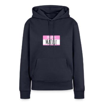 HALLO MEIN NAME IST MAELLE - Frauen Premium Bio Hoodie - Navy - Vorne - Julia (174cm)